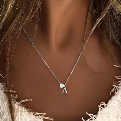 Sweet Heart Initial Necklace