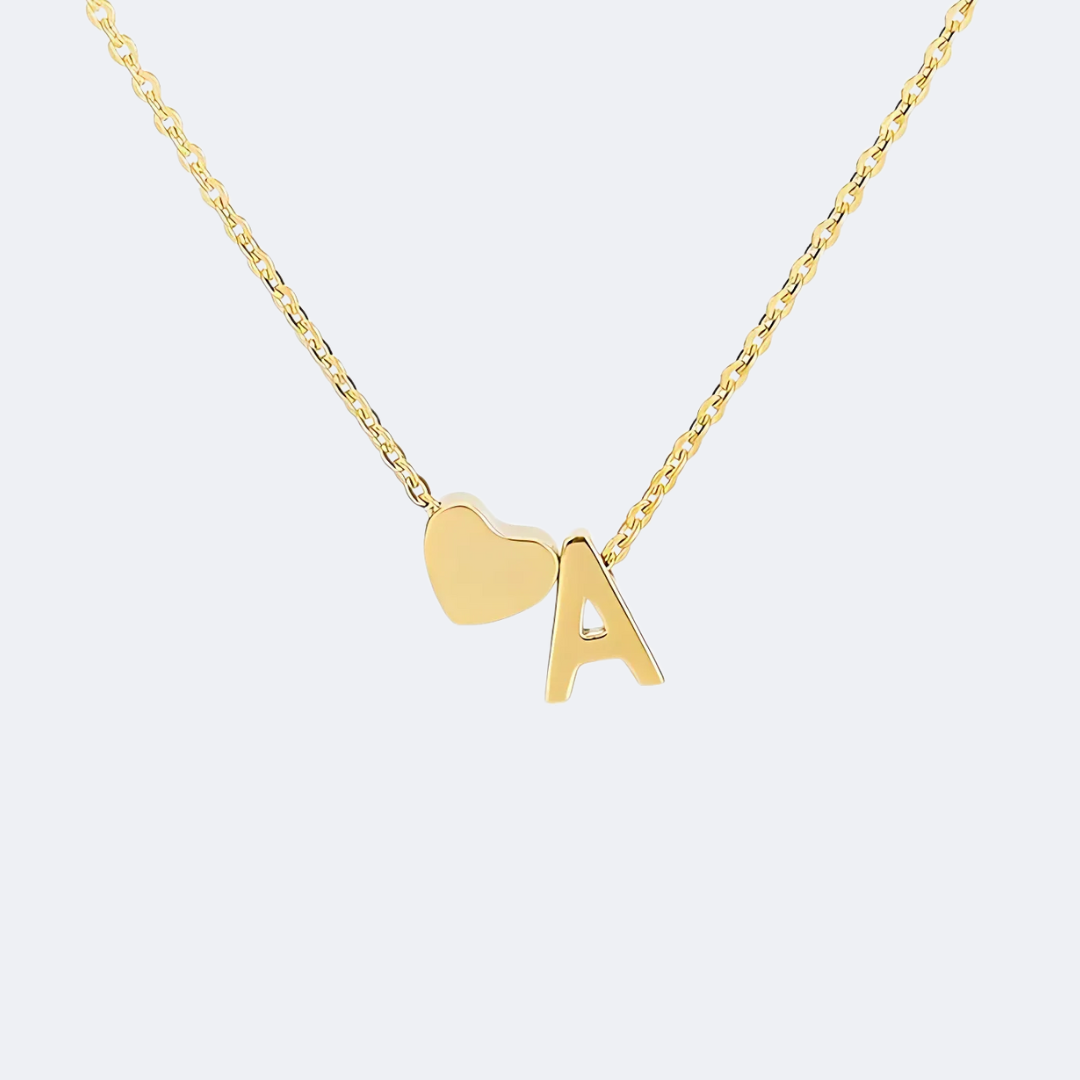 Sweet Heart Initial Necklace