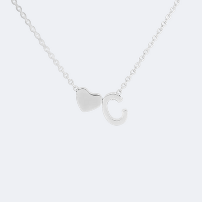 Sweet Heart Initial Necklace